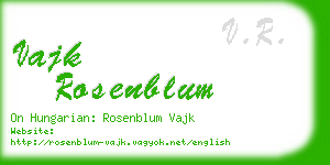 vajk rosenblum business card